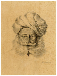Prakash Hari Sonawane, Three Portraits: Baji Rao I, Roop Singh & Charan Singh – Set of 3 contemporary charcoal drawings
