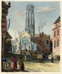 R.J. Blesard, All Saints' Church Pavement, York – 1834 watercolour painting