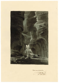R.J. Blesard, First View of Gordale, Yorkshire Dales – 1833 watercolour painting