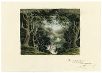 R.J. Blesard, Brignall Church Ruins on the Greta, Yorkshire – 1834 watercolour painting