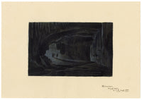 R.J. Blesard, Yordas Cave, Kingsdale, Yorkshire Dales – 1833 watercolour painting