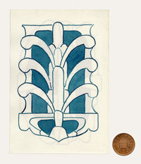 Pickford Robert Waller, Decorative Art Nouveau Design Motif – 1925 pen & ink drawing