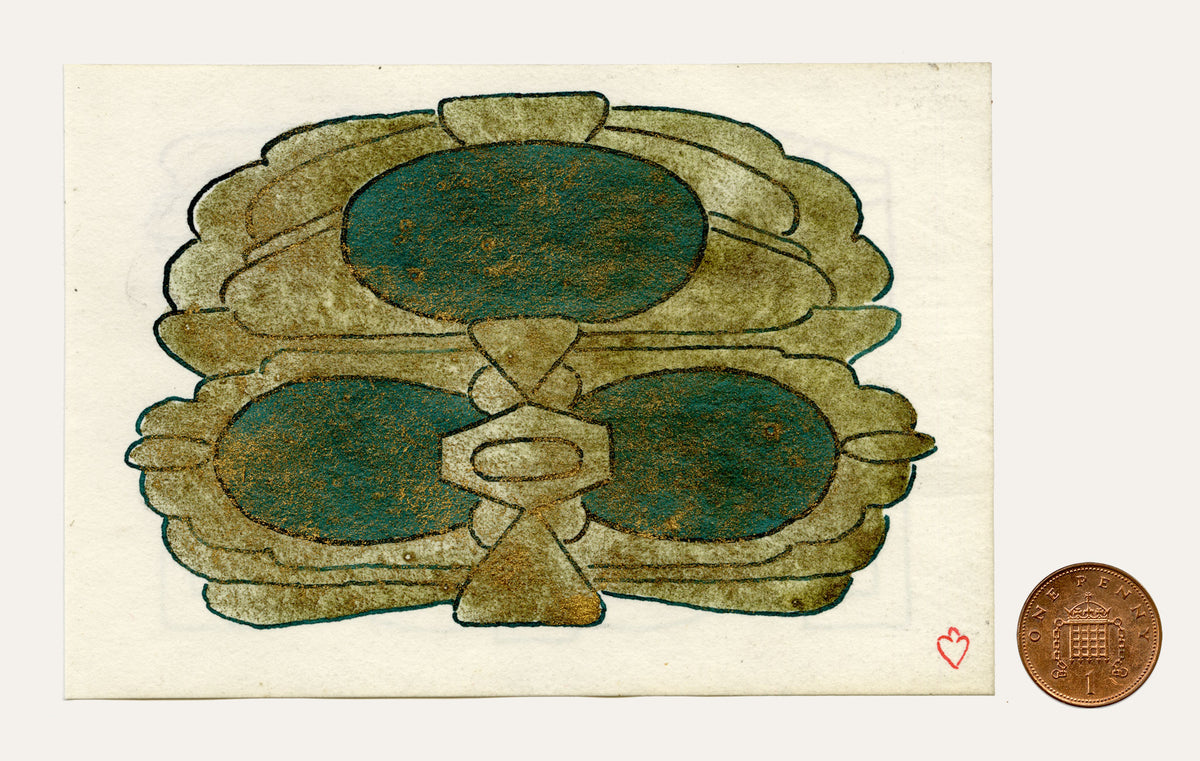 Pickford Robert Waller, Decorative Art Nouveau Design Motif in Gold – 1925 pen & ink drawing