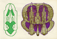 Pickford Robert Waller, Decorative Art Nouveau Design Motifs Purple with Gold – 1925 pen & ink drawing