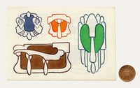 Pickford Robert Waller, Decorative Art Nouveau Design Four Motifs – 1925 pen & ink drawing
