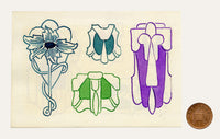 Pickford Robert Waller, Decorative Art Nouveau Design Motifs with Flower – 1925 pen & ink drawing