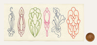 Pickford Robert Waller, Decorative Art Nouveau Design Six Motifs – 1915 pen & ink drawing