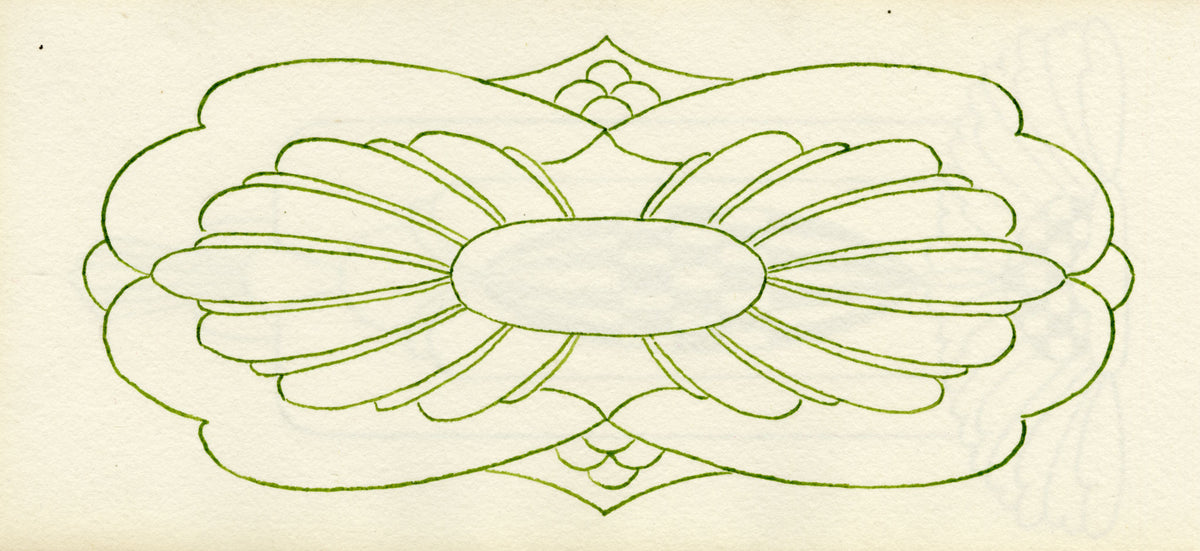 Pickford Robert Waller, Decorative Art Nouveau Design Motif with Dicing – 1915 pen & ink drawing