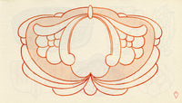 Pickford Robert Waller, Decorative Art Nouveau Design Six Motifs – 1914 pen & ink drawing