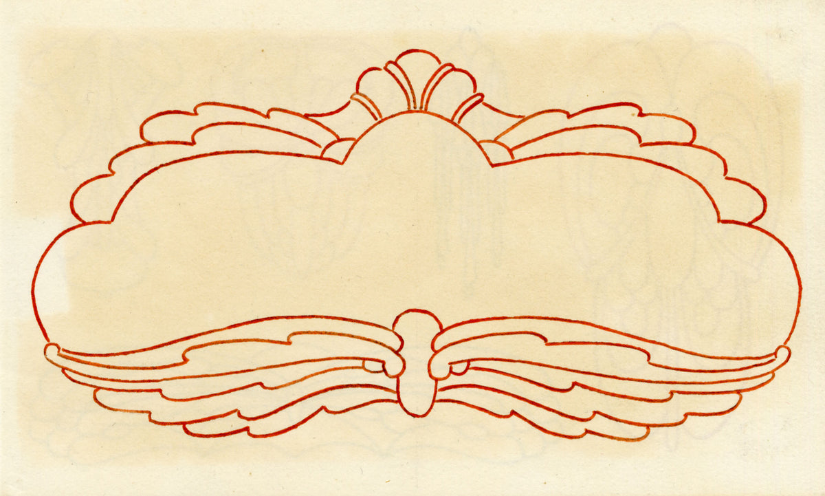 Pickford Robert Waller, Decorative Art Nouveau Design Five Motifs – 1914 pen & ink drawing