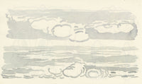 Pickford Robert Waller, Cloudy Skies Study – 1914 pen & ink drawing