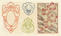 Pickford Robert Waller, Decorative Art Nouveau Design Japanese Cherry Blossom – 1914 pen & ink drawing
