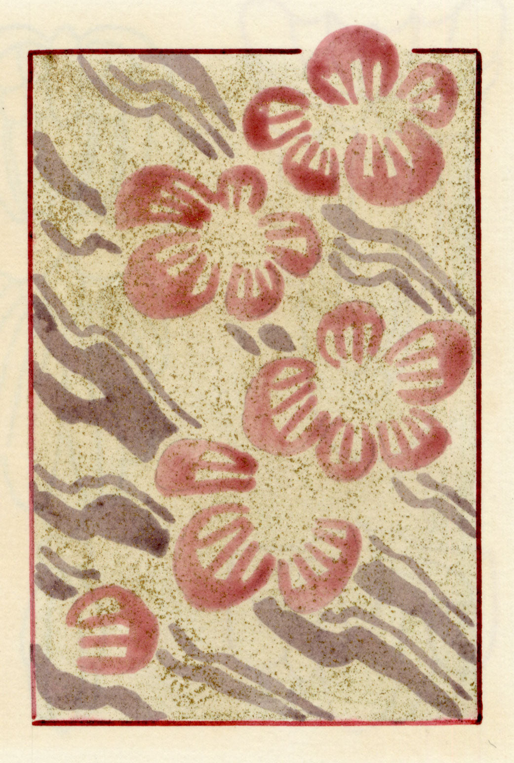 Pickford Robert Waller, Decorative Art Nouveau Design Japanese Cherry Blossom – 1914 pen & ink drawing