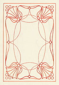 Pickford Robert Waller, Decorative Art Nouveau Design in Red – c.1915 pen & ink drawing