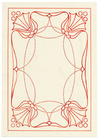 Pickford Robert Waller, Decorative Art Nouveau Design in Red – c.1915 pen & ink drawing