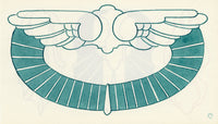 Pickford Robert Waller, Decorative Art Nouveau Design Winged Motif – 1917 pen & ink drawing