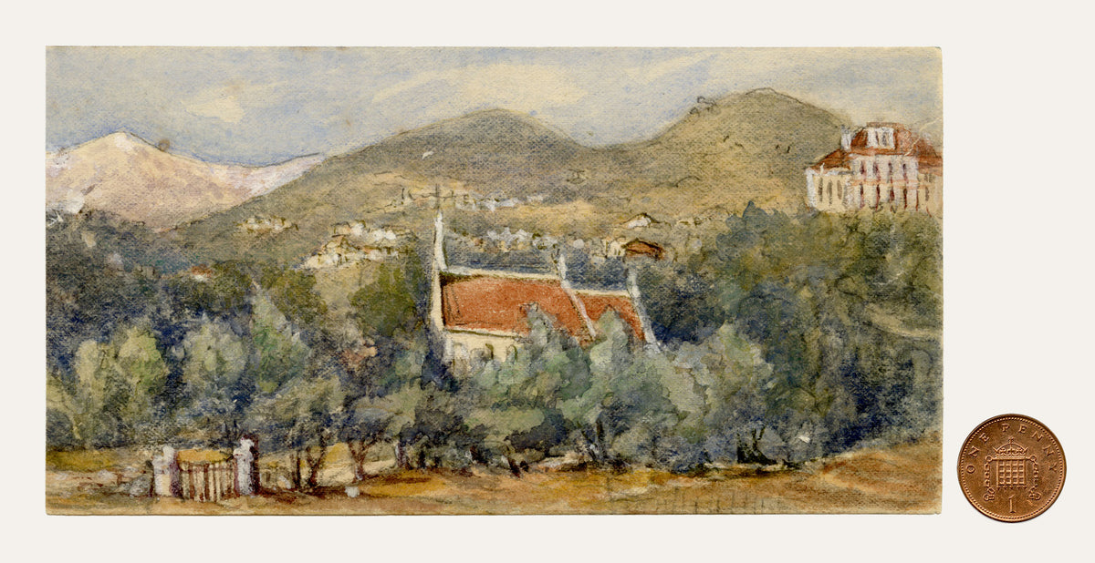 Elizabeth Middleton Powell, St Paul's, Cannes, French Riviera – 1871 watercolour painting