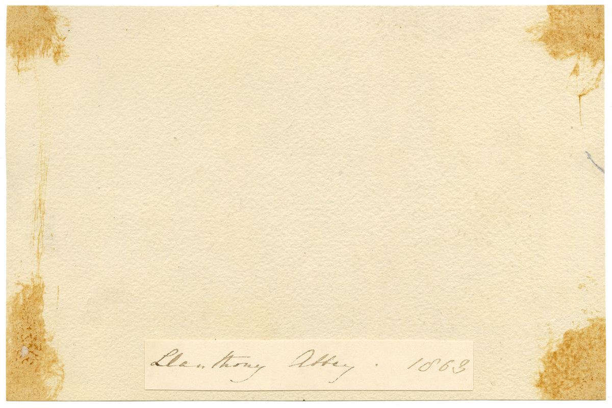 Elizabeth Middleton Powell, Llanthony Abbey, Abergavenny, Wales – 1863 watercolour painting