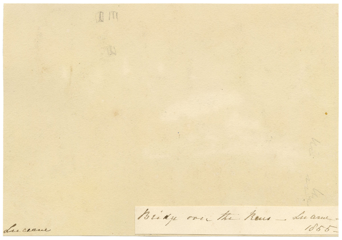 Elizabeth Middleton Powell, Lucerne Chapel Bridge, Reuss River, Switzerland – 1855 watercolour painting