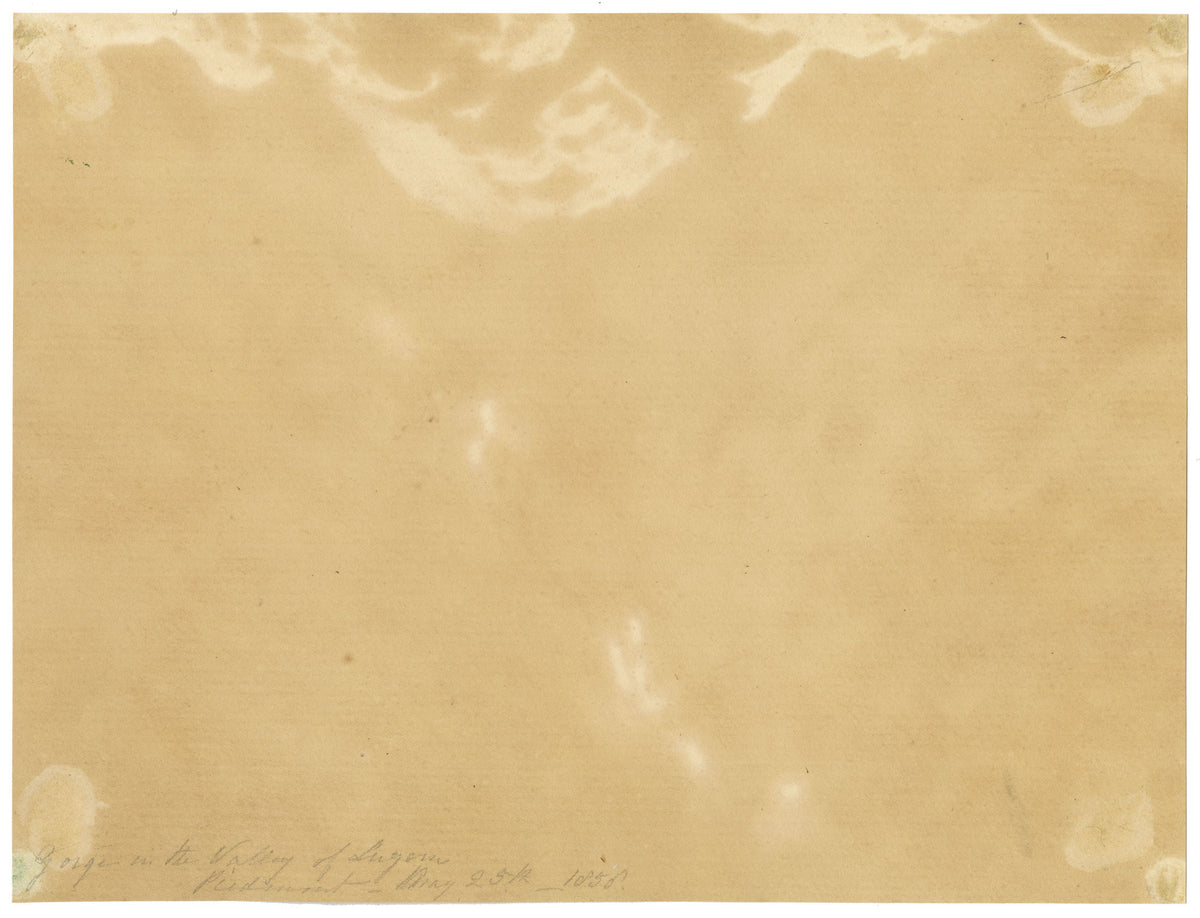 Elizabeth Middleton Powell, Gorge in Piedmont Valley, Italy – 1858 watercolour painting