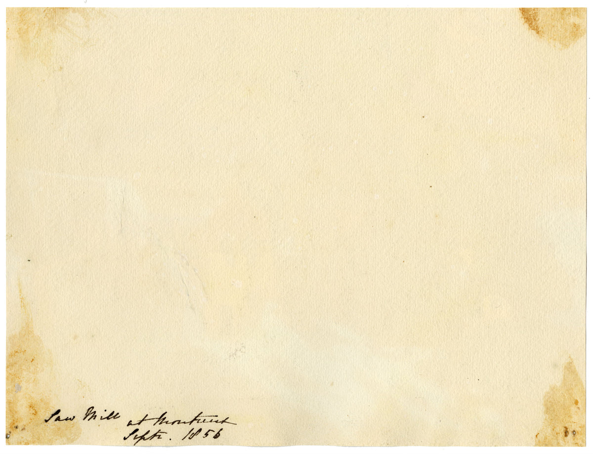 Elizabeth Middleton Powell, Saw Mill at Montreux, Switzerland – 1856 watercolour painting