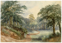 Elizabeth Middleton Powell, Near Hayes Farm, East Budleigh, Devon – 1866 watercolour painting
