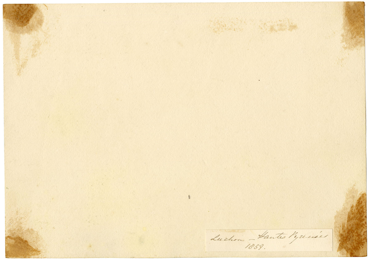 Elizabeth Middleton Powell, Bagnères-de-Luchon, Hautes-Pyrénées, France – 1859 watercolour painting