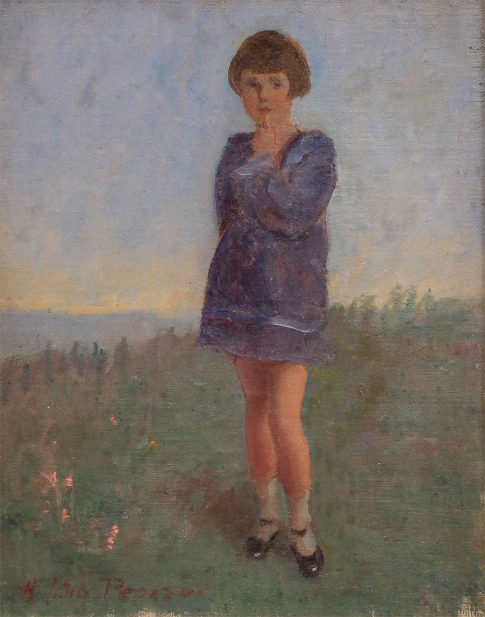 Harry John Pearson RBA, 1920s Art Deco Girl – Early 20th-century oil painting