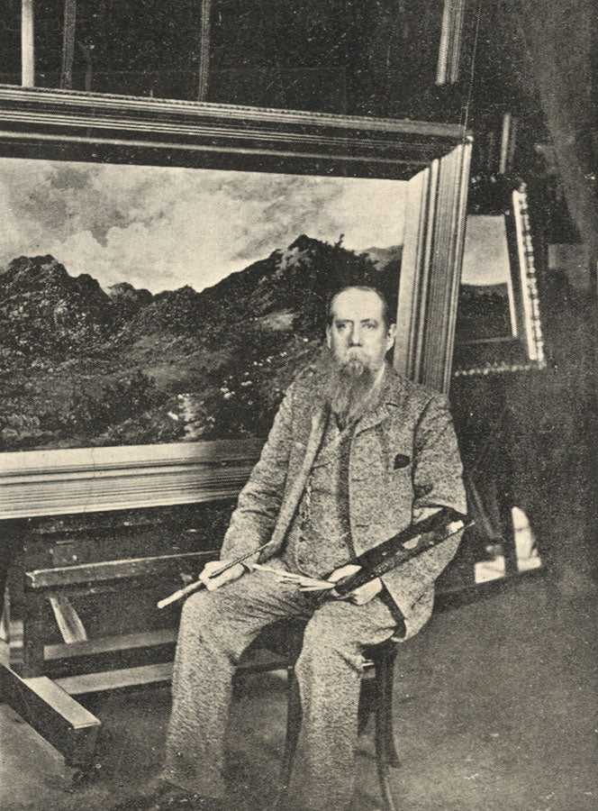Marmaduke A. Langdale, Caminante mirando por la ventana – dibujo a pluma y tinta de 1866