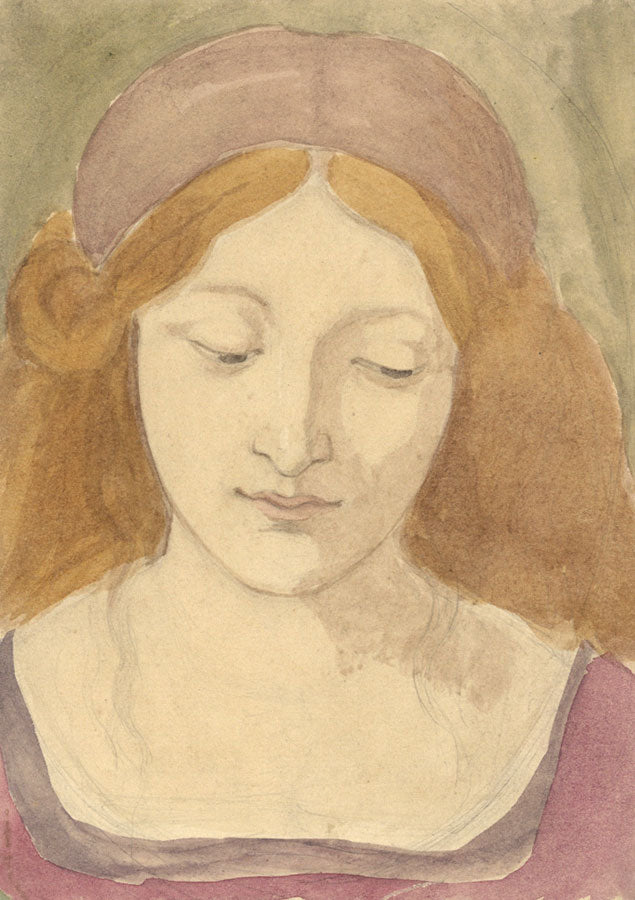 Marmaduke A. Langdale, Pre-Raphaelite Beauty – 19th-century watercolour painting