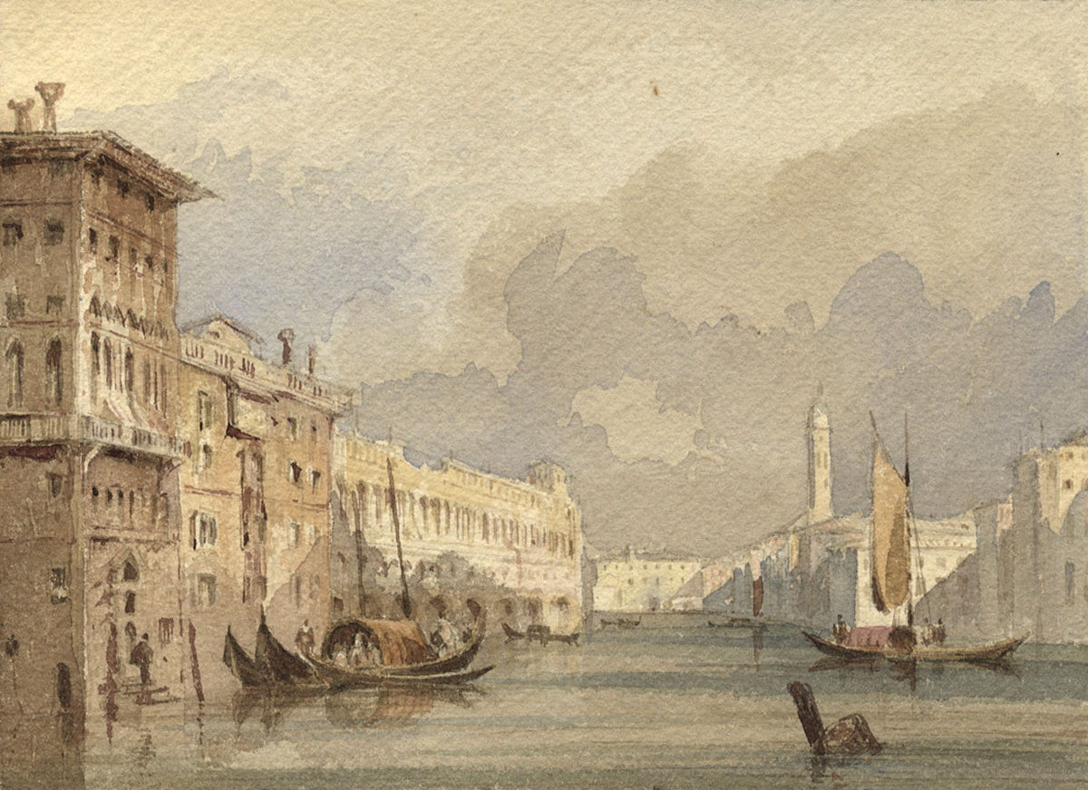 Attrib. John Henderson, Grand Canal, Venice – Original C19th watercolour