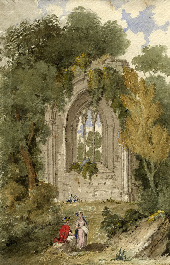 Sir Richard Westmacott RA, Ruined Church – Original early 19th-century watercolour