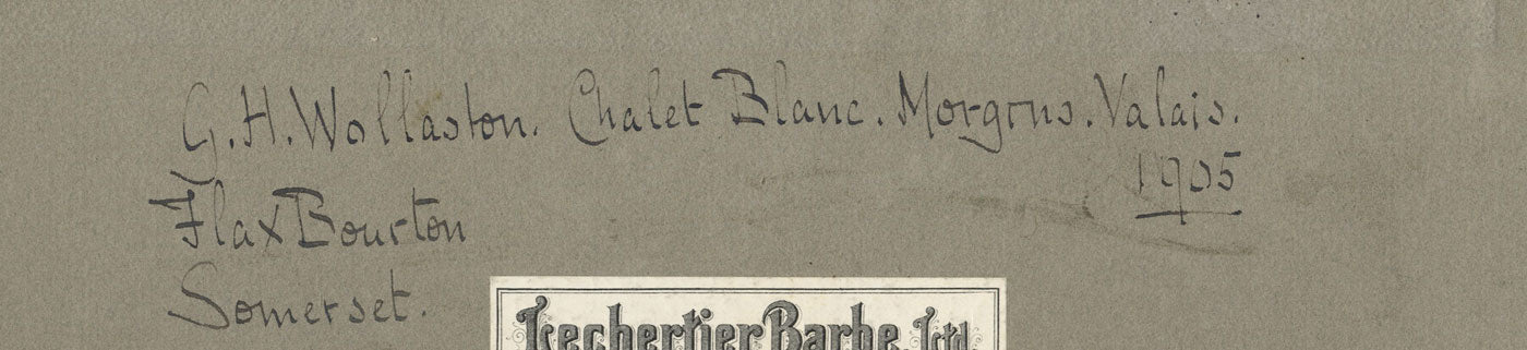 G.H. Wollaston, Mountain Huts, Aralla, Spain – Early 20th-century ink drawing