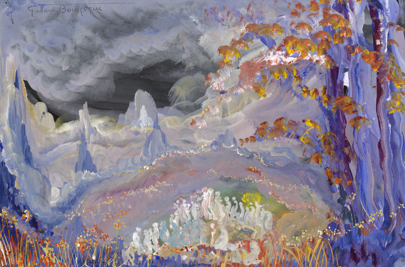 Gustave Bourgogne, Beethoven's Eighth Symphony – Original 20th-century gouache