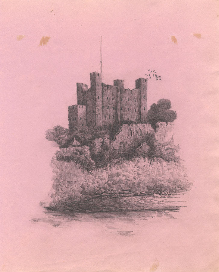 Castello di Richmond – Disegno originale a grafite del 1835