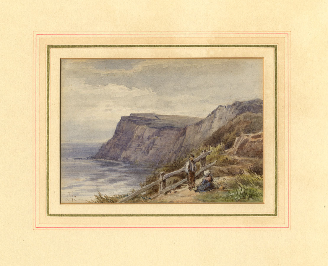 Frederick George Reynolds,Cliffs Isle of Wight,19th-century watercolour painting