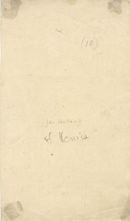 Atribuido por James Holland OWS, Estudio de Venecia – Dibujo a grafito de principios del siglo XIX