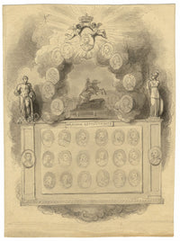 Robert Smirke RA, Study for Naval Commemorative Plate – Original 1803 drawing