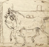 Charles Loraine-Smith, Horse Lead to Stables – Early 19th-century ink drawing