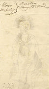 Charles Loraine-Smith, Portrait of Anguish – Original 1818 pen & ink drawing