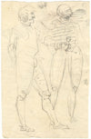 William Lock the Younger, Soldiers in Armour – Original c.1780 graphite drawing