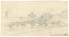 George Arnald ARA, Pont des Arts & Pont Neuf, Paris – c.1818 graphite drawing