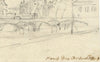 George Arnald ARA, Pont des Arts & Pont Neuf, Paris – c.1818 graphite drawing