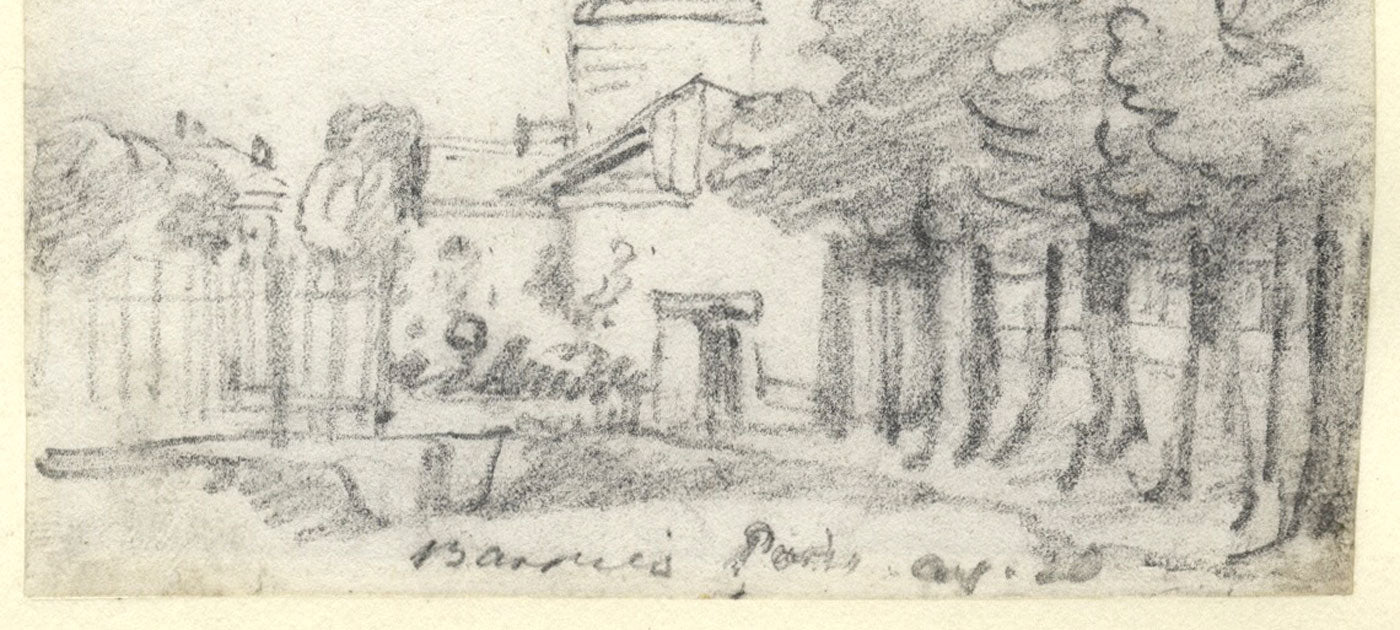 George Arnald ARA, Barrière du Trône, Paris – Original c.1818 graphite drawing