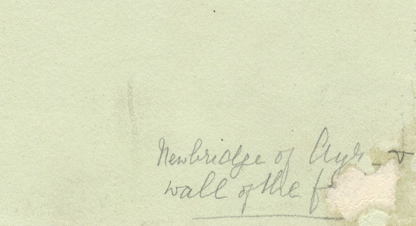 Miller's Folly Fort &amp; New Bridge, Ayr – Acquerello di metà Ottocento