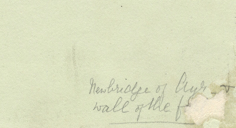 Miller's Folly Fort &amp; New Bridge, Ayr – Acquerello di metà Ottocento