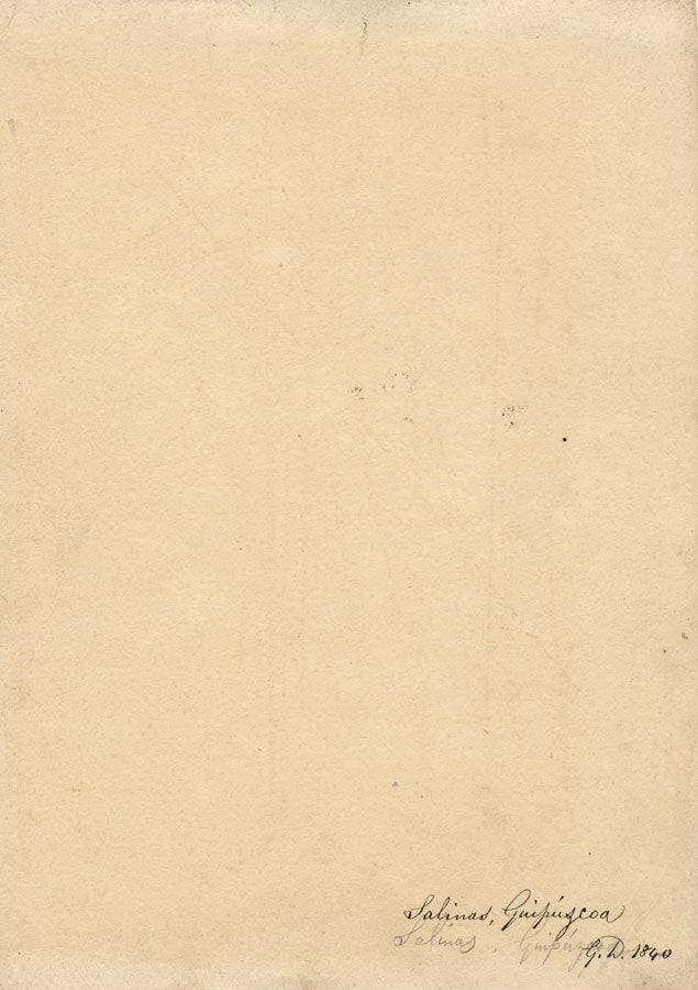 GW, Camino Real, Salinas de Léniz, España – Acuarela original de 1840