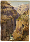 Conrad H.R. Carelli, Valley El Leja, Palestine –Early C20th watercolour painting