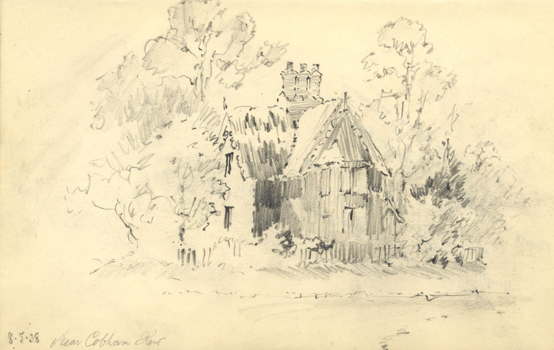 W.J. Lawrence, Thatched Cottage, Near Cobham, Kent – 1938 graphite drawing