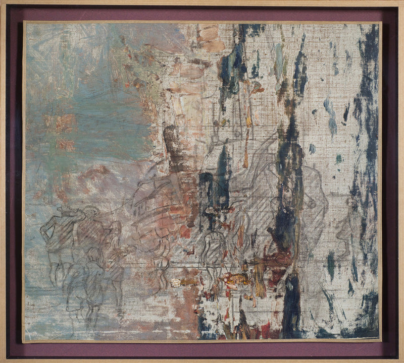 Frank Brangwyn RA RWS RBA, Figures & Boats on Estuary Shore c.1905 oil painting